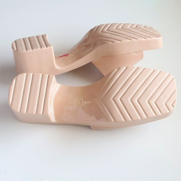 Beach by Matisse Nude Jelly Block Heel Slide Sandals Waterproof Summer Shoes 9 - Picture 14 of 16